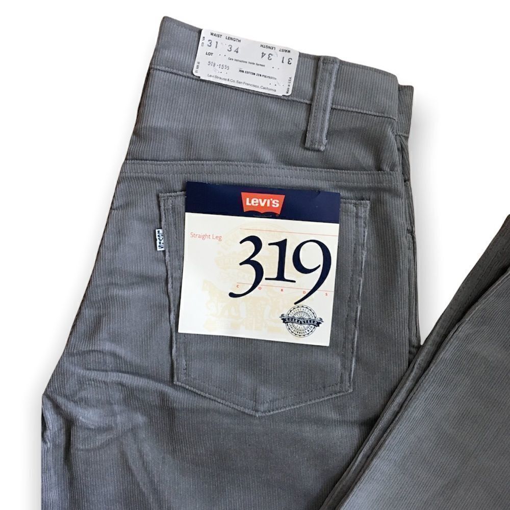 VINTAGE Levi’s 319 Gray Corduroy Pants | 31 x 34